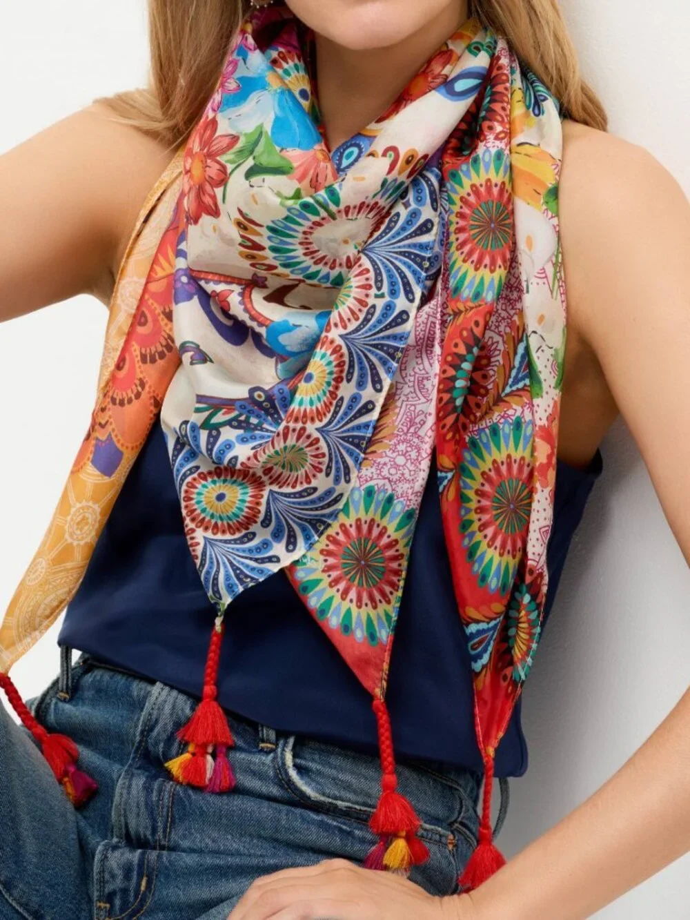 Johnny Was 100% Silk Scarf